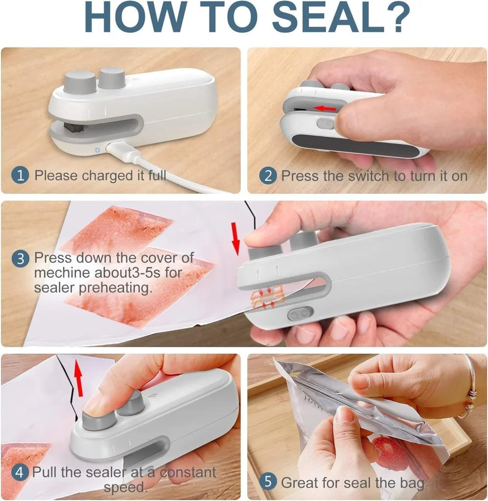 SealSwift Pro – USB Rechargeable Mini Bag Sealer